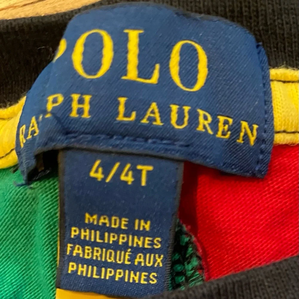 Polo by Ralph Lauren Boy’s 4/4T 100%‎ Cotton Color Block Short Sleeve Tee